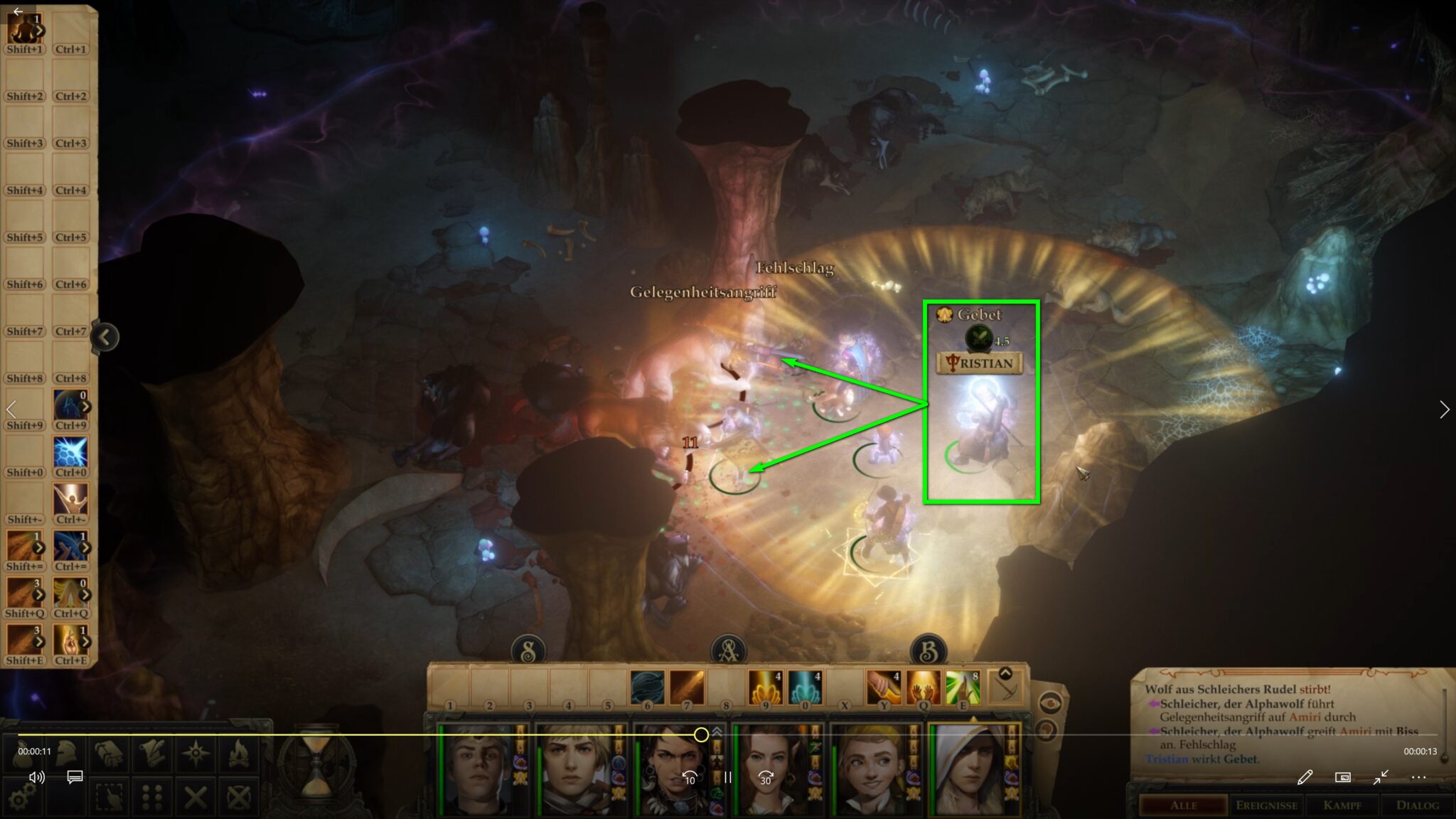 Kleriker Tristian steht sicher hinter der Front, aber nah genug, um schnell Erste Hilfe leisten zu können. © Owlcat Games
